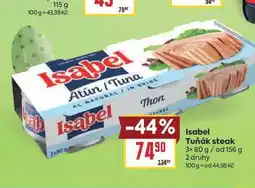 Billa Isabel Tuňák steak 3× 80 g / od 156 g nabídka