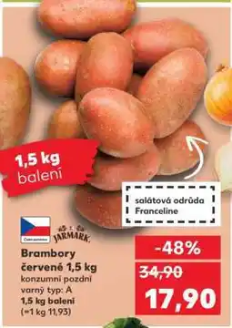 Kaufland Brambory červené 1,5 kg nabídka