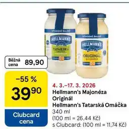 Tesco Hellmann's Majonéza Originál nabídka
