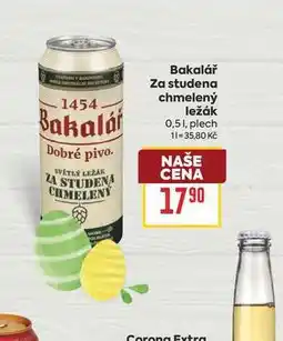 Billa Bakalář Za studena chmelený ležák 0,5 1, plech nabídka