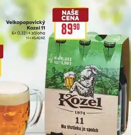 Billa Velkopopovický Kozel 11 6× nabídka
