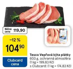 Tesco Tesco Vepřová kýta plátky nabídka