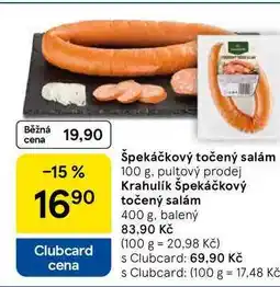 Tesco BŠpekáčkový točený salám nabídka