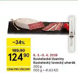 Tesco Kostelecké Uzeniny Kostelecký lovecký uherák nabídka