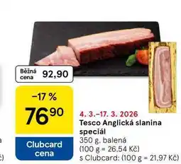 Tesco Tesco Anglická slanina speciál nabídka