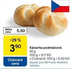 Tesco Kaiserka podmáslová nabídka