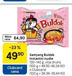 Tesco Samyang Buldak Clubcard cena Instantní nudle nabídka