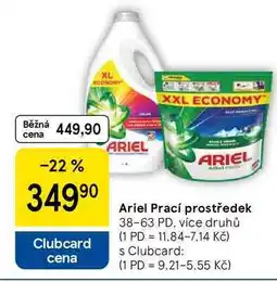 Tesco Ariel Prací prostředek, 38-63 dávek nabídka