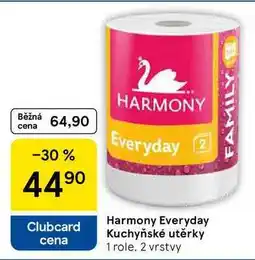 Tesco Harmony Everyday Kuchyňské utěrky, 1 role nabídka