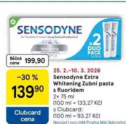 Tesco Sensodyne Extra Whitening Zubní pasta s fluoridem nabídka