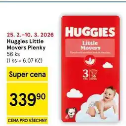 Tesco Huggies Little Movers Plenky, 56 ks nabídka