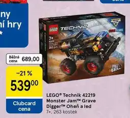 Tesco LEGO Technik 42219 Monster Jam Grave Digger Oheň a led nabídka