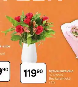 Tesco e a lilie cké 90 11990 Kytice ruže duo 10 stonků Bez keramické vázy nabídka