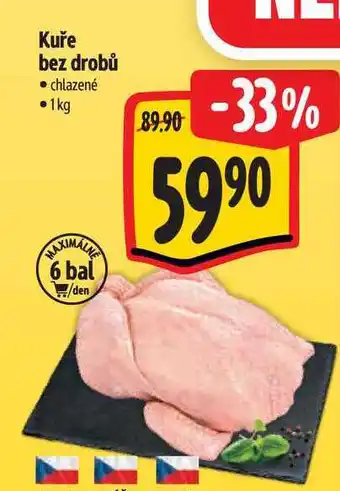 Kuře bez drobů chlazené