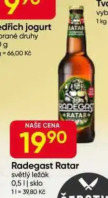 Radegast Ratar světlý ležák