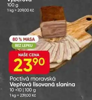 Poctivá moravská Vepřová lisovaná slanina 10 x10