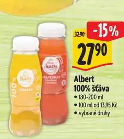 Albert Albert 100% šťáva nabídka