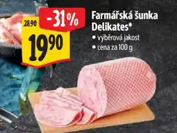 Albert Farmářská šunka Delikates nabídka
