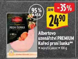 Albert Albertovo uzenářství PREMIUM Kuřecí prsní šunka nabídka