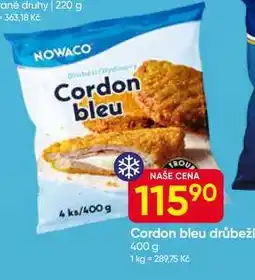 Hruška Nowaco Cordon bleu drůbeži nabídka