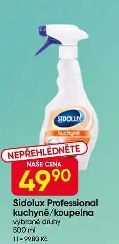 Hruška Sidolux Professional kuchyně/koupelna vybrané druhy nabídka