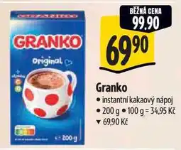 Albert Granko instantní kakaový nápoj nabídka