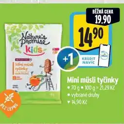 Albert Mini müsli tyčinky nabídka