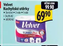 Albert Velvet Kuchyňské utěrky 3vrstvé 2 role nabídka