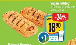 Albert Vegan hotdog nabídka