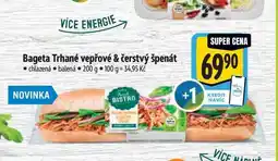 Albert Bageta Trhané vepřové & čerstvý špenát nabídka