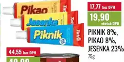 Ratio Piknik 8%, pikao 8%, jesenka 23% nabídka