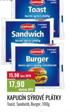Ratio Kapucín sýrové plátky nabídka