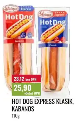 Ratio Steinex Hot dog express klasik, kabanos nabídka