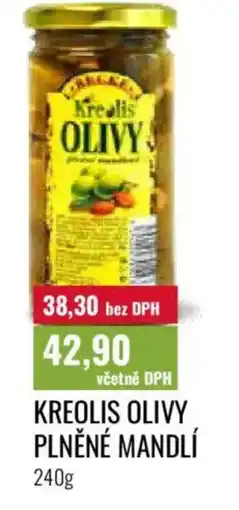 Ratio Kreolis olivy plněné mandlí nabídka