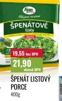 Ratio Špenát listový porce nabídka