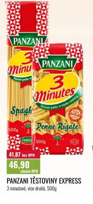 Ratio Panzani těstoviny express nabídka