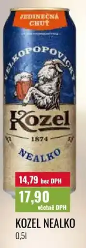 Ratio Kozel nealko nabídka