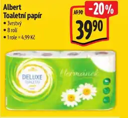 Albert Albert Toaletní papír nabídka