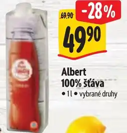 Albert Albert 100% šťáva nabídka