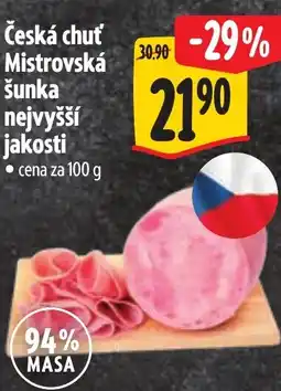 Albert Česká chuť Mistrovská šunka nejvyšší jakosti nabídka