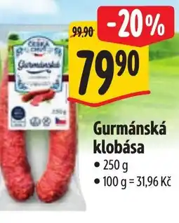 Albert Gurmánská klobása nabídka