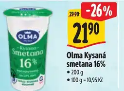Albert Olma Kysaná smetana 16% nabídka