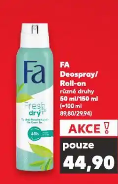Kaufland Fa deospray nabídka