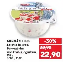 Kaufland Gurmán klub salát á la krab nabídka