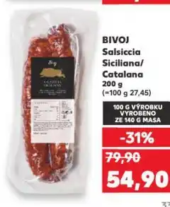 Kaufland Bivoj salsiccia catalana nabídka