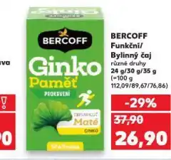 Kaufland Bercoff funkční čaj nabídka