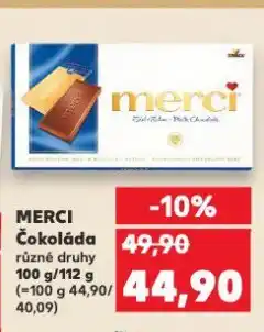 Kaufland Čokoláda merci nabídka