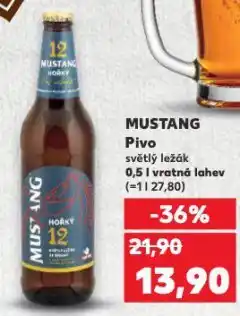 Kaufland Pivo mustang nabídka