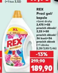 Kaufland Rex prací kapsle nabídka