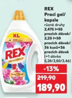 Kaufland Rex prací gel nabídka